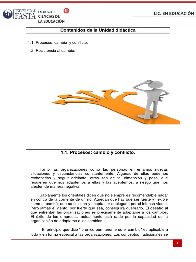 Procesos - Cambio y Conflicto | PDF | Toma de decisiones | Comportamiento