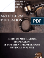 Abdullah, Hisham P. Article 262 Mutilation