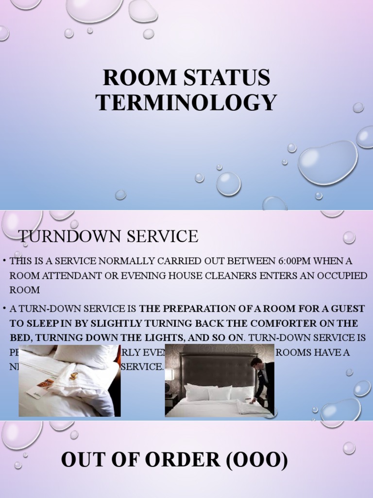 Room Status Terminology PDF