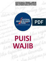 Puisi Wajib Festival Musikalisasi Sastra KBPL 2022