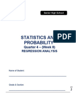 Statistics and Probability: Quarter 4 - (Week 8)
