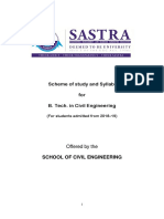 SASTRA B.Tech Civil Engineering Curriculum