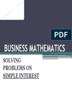 Business Mathematics: Solving Problems On Simple Interest