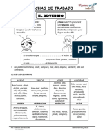 Adverbios en textos sobre clases y trabajos