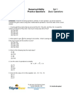 1A Numerical Ability Questions Set 1