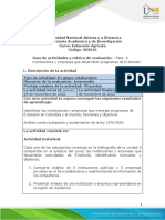 Guía de Actividades y Rúbrica de Evaluación - Unidad 3 - Fase 4 - Instituciones y Empresas Que Desarrollan Programas de Extensión