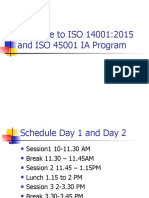 Welcome To ISO 14001:2015 and ISO 45001 IA Program
