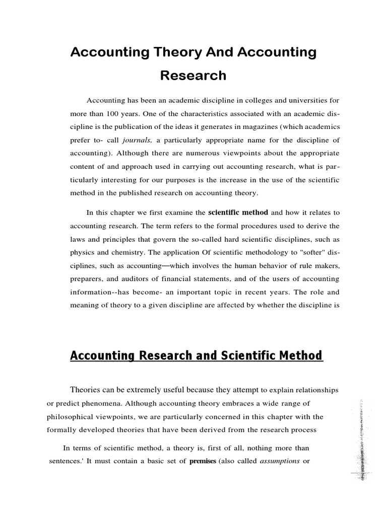 Resume Accounting Theory and Accounting Research | PDF | Deductive ...