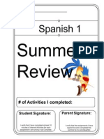 Summer Review Booklet For Level 1 New5
