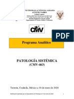 Programa Analítico CMV 463 2020