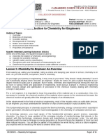 Introduction To Chemistry For Engineers: Camarines Norte State College