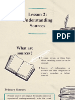 Lesson 2: Understanding Sources