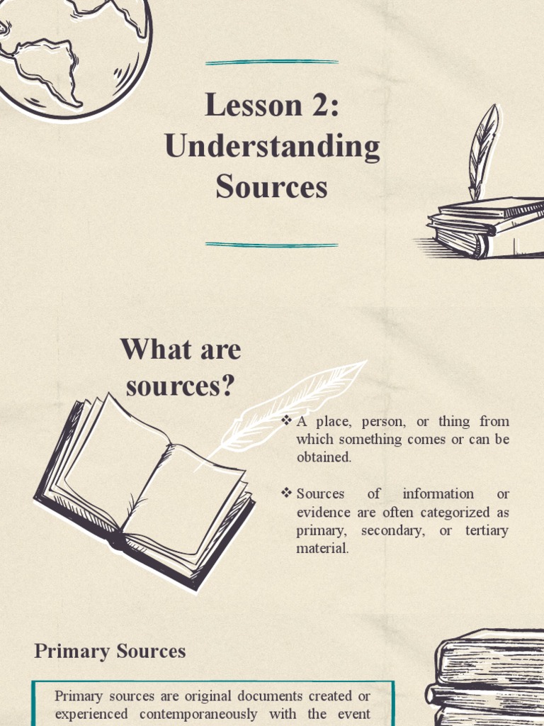 Lesson 2: Understanding Sources | PDF | Primary Sources | Sources