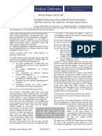 White Paper 2012-28 How Too Much Detailed Planning Often Kills Project Success (Why The Budgeting Plan Cannot Be Used For Project Execution)