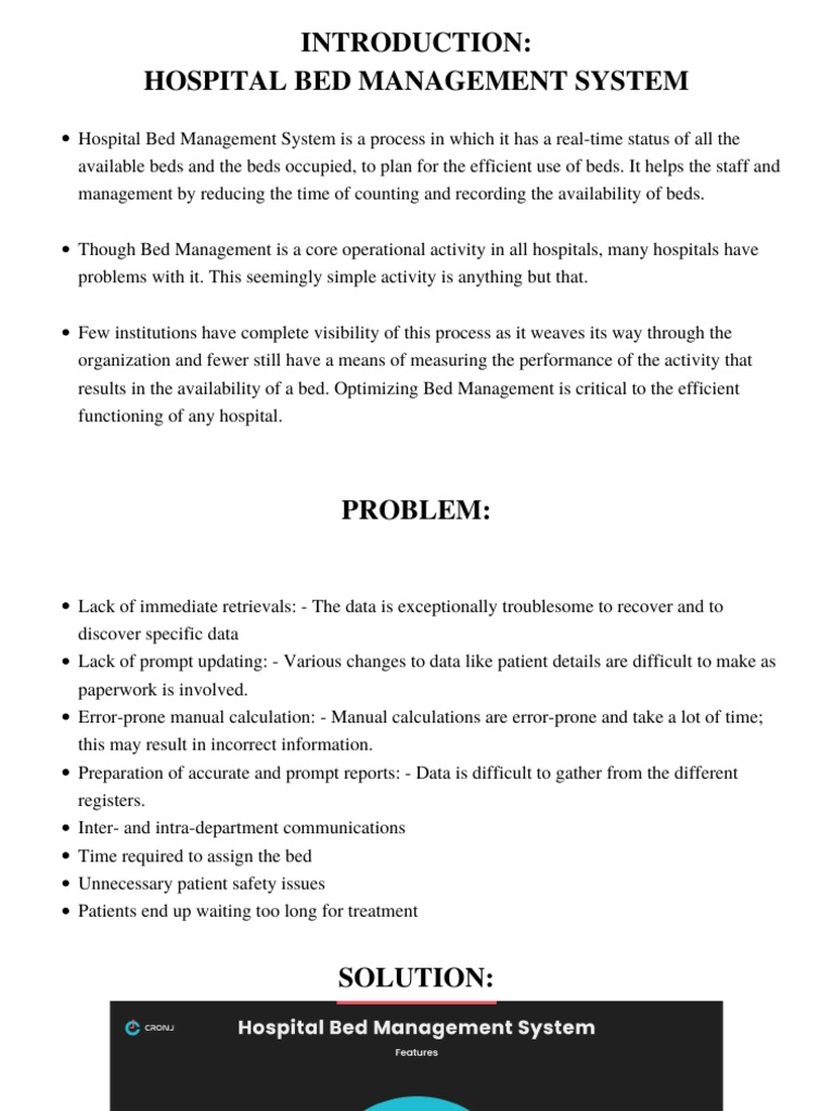 Hospital Bed Management System PDF Hospital Patient