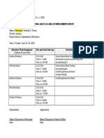 Individual Daily Log and Accomplishment Report