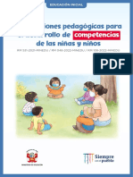 Orientaciones Pedagógicas para El Desarrollo de Competencias de Las Niñas y Niños