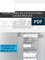 Ecuaciones de Estado para Gases Reales