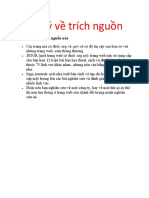 Lưu ý Về Trích Nguồn