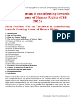 CSS Essay _ War on Terrorism is Contributing towards Growing Abuse of Human Rights
