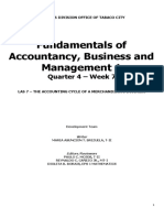 Fundamentals of Accountancy, Business and Management 1: Quarter 4 - Week 7