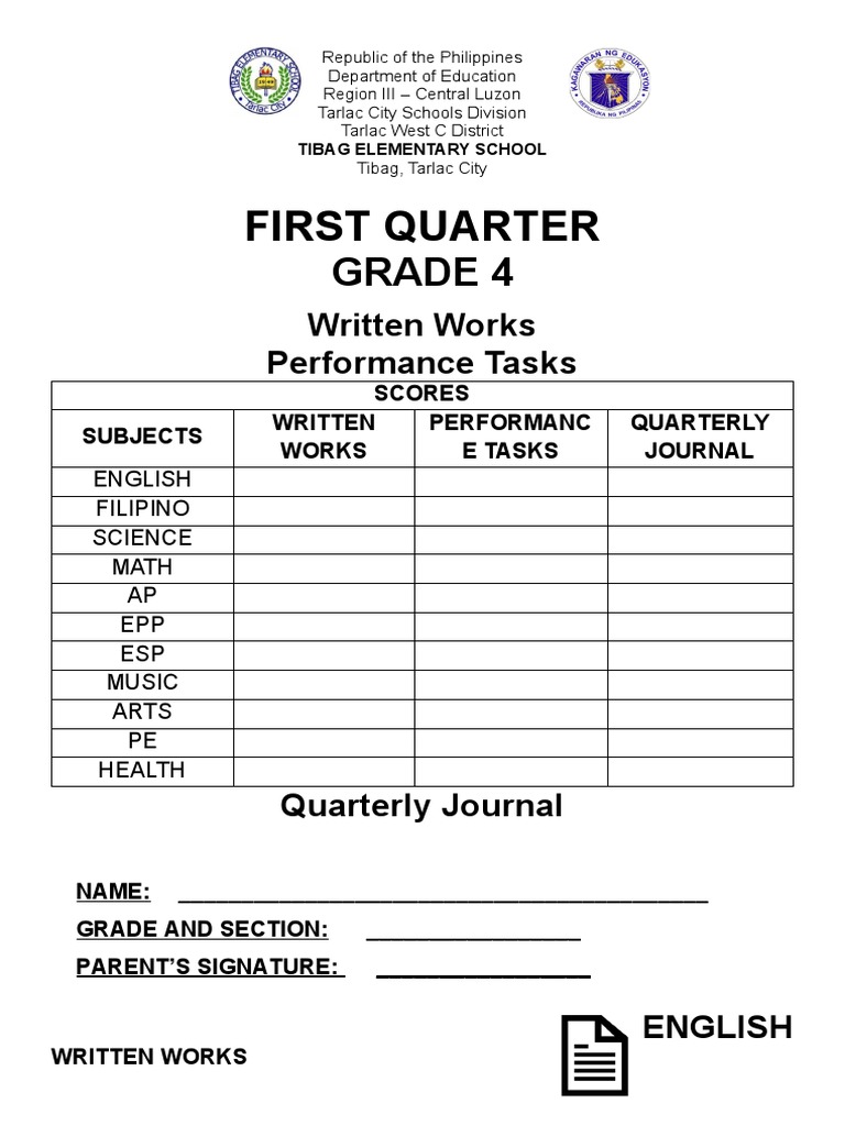 First Quarter-Gr4-Ww-Pt-With-Answers-Key | PDF | Liquids | Water