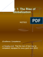 Topic 1 The Rise of Globalization