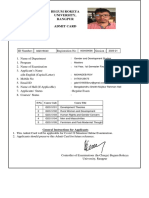 Begum Rokeya University, Rangpur Admit Card: General Instructions For Applicants