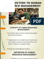 Introduction To Human Resource Management