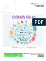 Cours MATHEMATIQUE 4eme COMPLET