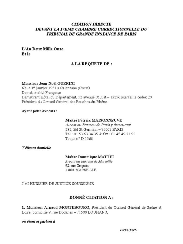 La Citation Directe