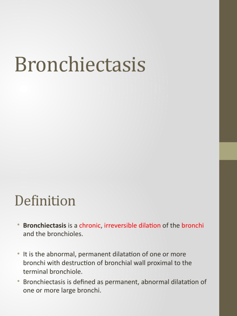 Bronchiectasis PDF Lung Chronic Obstructive Pulmonary Disease