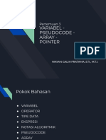 3 - Notasi Algoritmik, Variabel, Tipe Data, Pseudocode