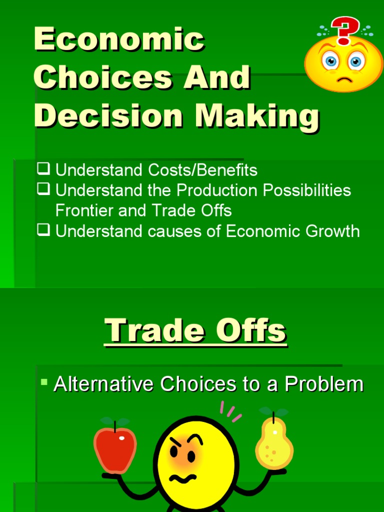 Economic Choices and Decision Making PDF