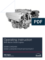 Operating Instruction: MAN Marine Diesel Engines D2840 LE403/404 D2842 LE404/407/410/414/415/416/417