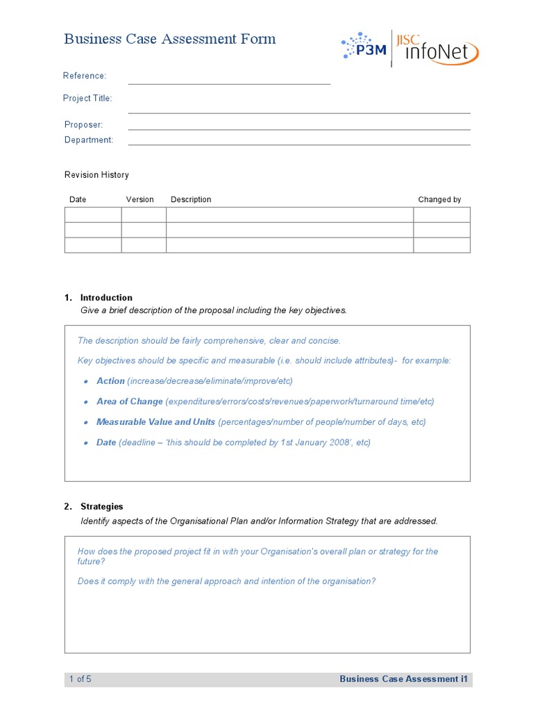 Business_Case_Assessment PDF Risk Business
