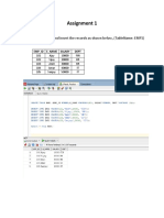 SQL Assignment Tables Records Queries