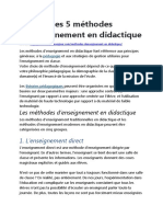 Les 5 Méthodes D'enseignement en Didactique