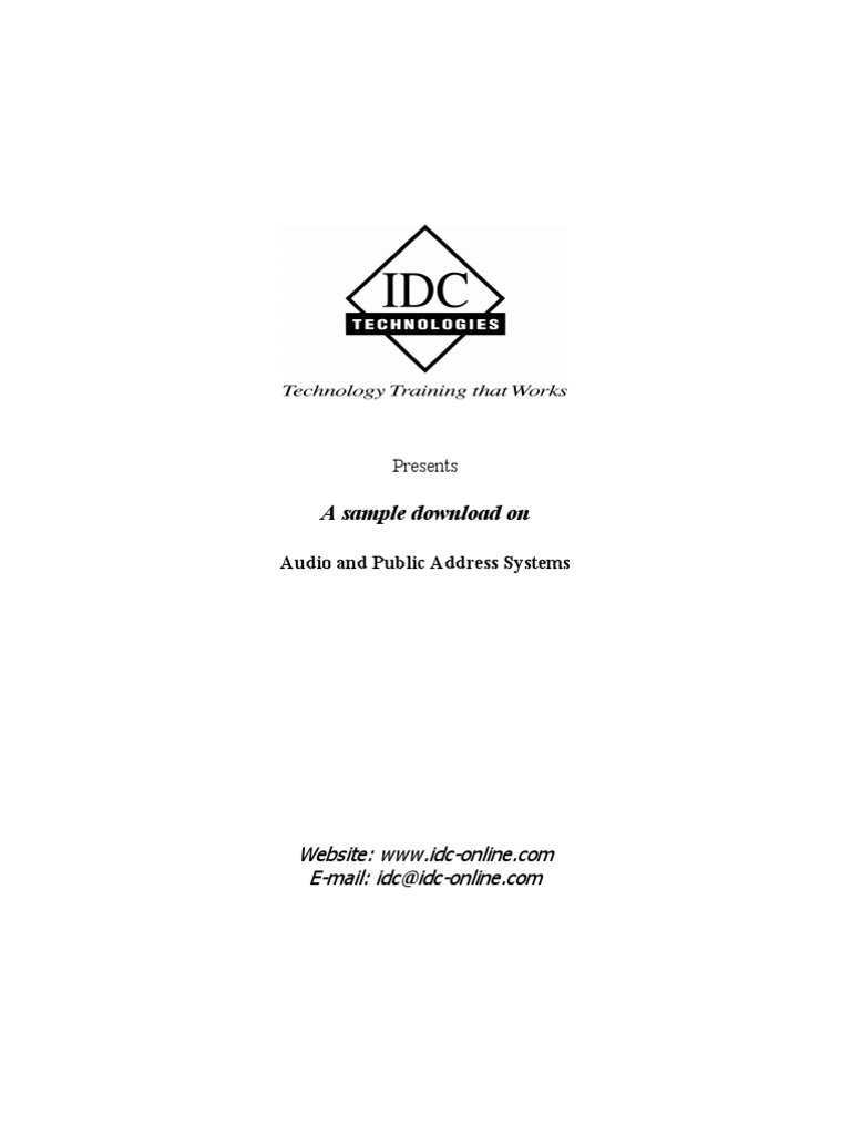 Overview of Public Address Systems | PDF | Sound | Decibel