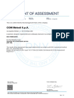 Statement of Assessment: COM Metodi S.p.A