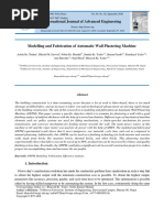 Modelling and Fabrication of Automatic Wall Plastering Machine