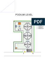 Podium Level: 1. Temple 2. Play Area 3. Jogging Track 4. Club House 5. Swimming Pool 6. Cricket Pitch