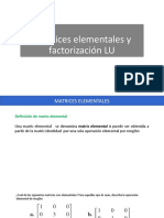 Matrices Elementales y Factorización LU