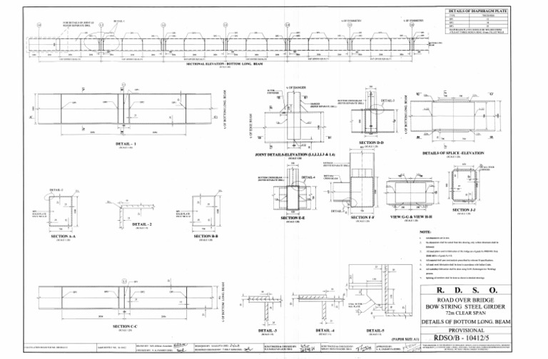 Rdso B10412 5 Details of Bottom Long Beam PDF