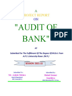 "Audit of Bank": Project Report
