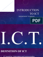 Introduction To Ict