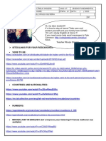 Disciplina: Língua Inglesa ANO: 6 Ensino Fundamental English at Home Etapa: 1 Data: / / 2020 Professor (A) : Rhuza Oliveira ALUNO (A) : Nº