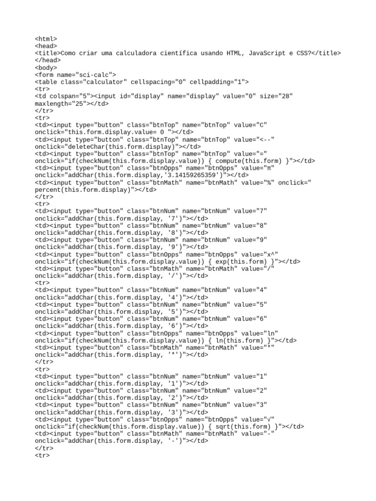 HTML Calccuulatgforjhtgtdfci | PDF | Web Standards | Computer Programming