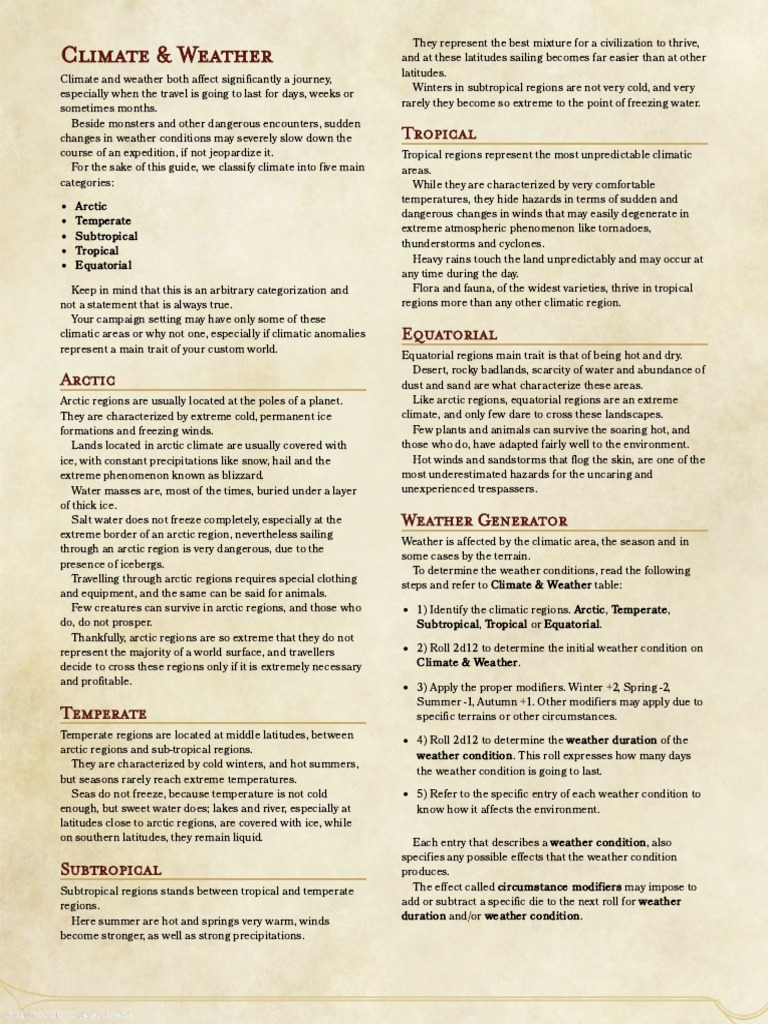 Weather Generator The Homebrewery Pdf Thunderstorm Wound