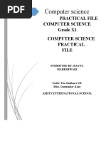 Computer Science Practical File Term 1 Class 12